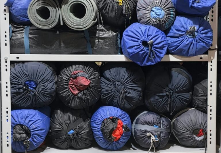 Sleeping bags available for rent for mountain trips in Ecuador